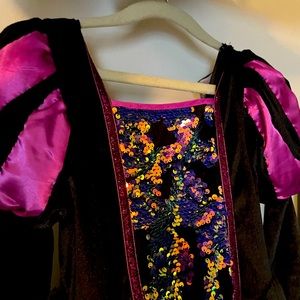 Girls purple sparkle witch costume